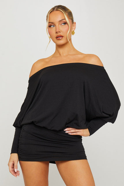 Valentina Off Shoulder Batwing Mini Dress