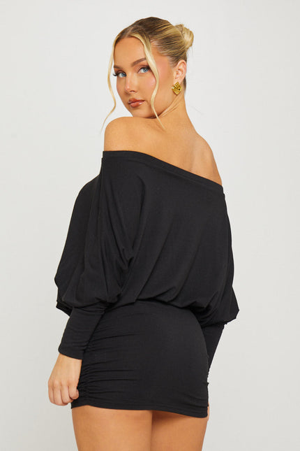 Valentina Off Shoulder Batwing Mini Dress