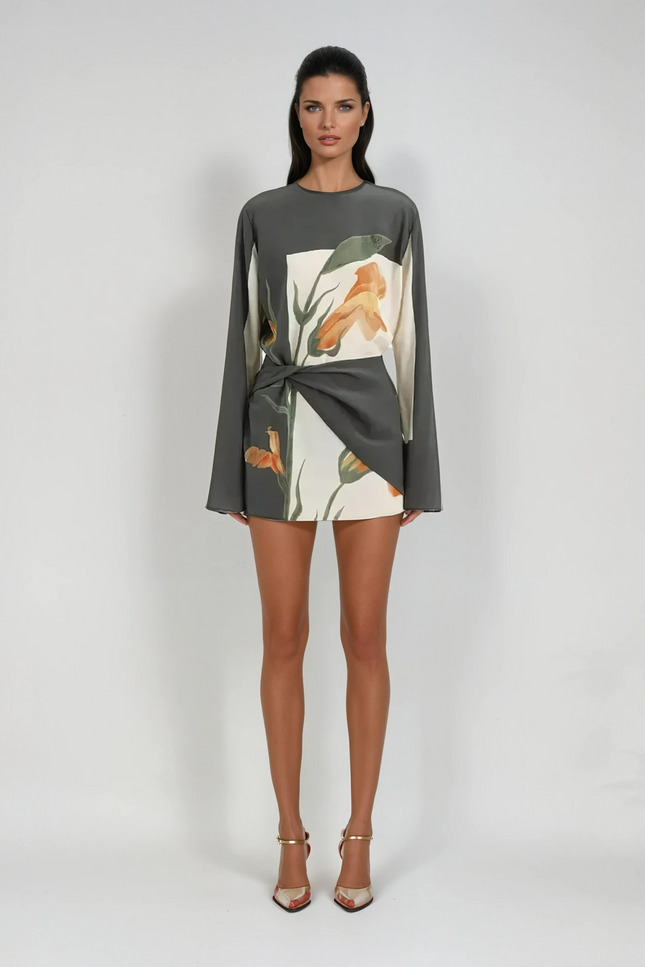 Colette Floral Cocktail Mini Dress