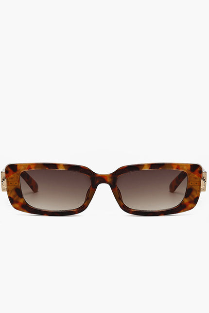 Rhodes Leopard Printed Square Sunglasses
