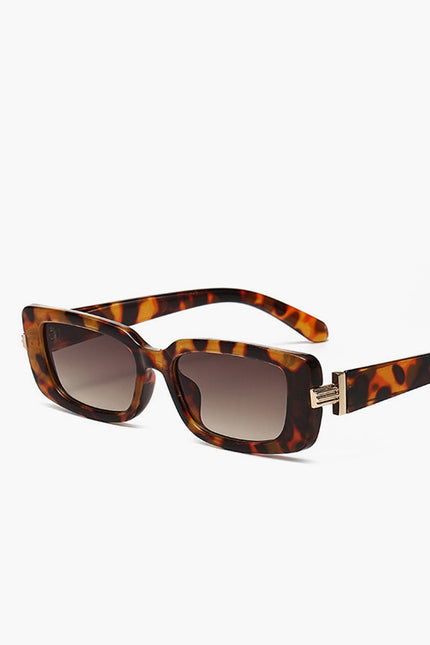 Rhodes Leopard Printed Square Sunglasses