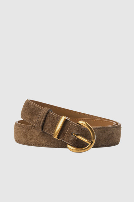 Napoli Suede Circle Buckle Belt