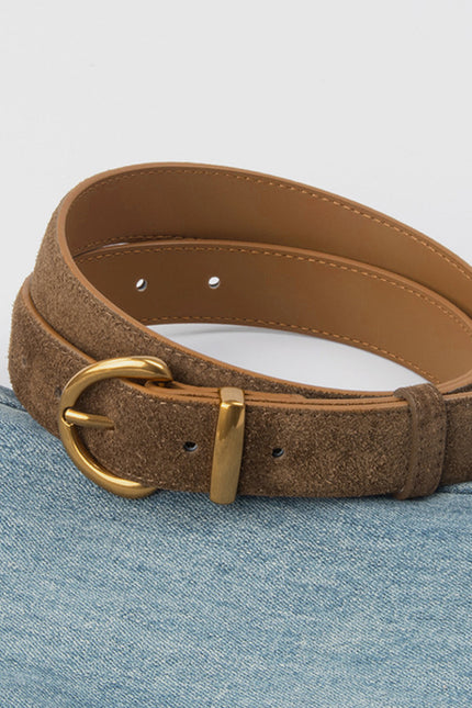Napoli Suede Circle Buckle Belt