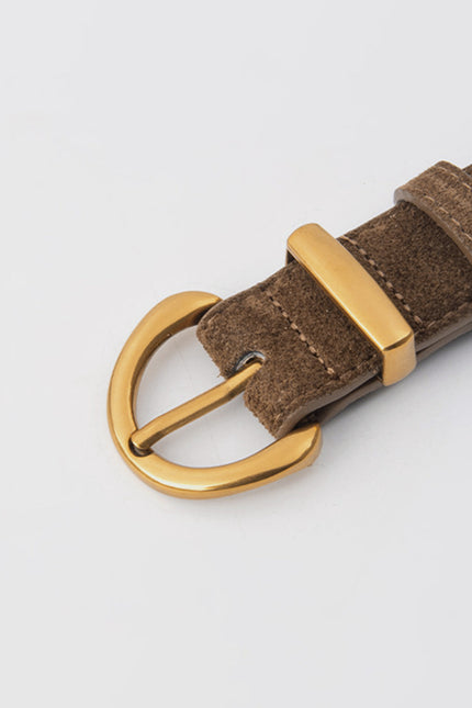 Napoli Suede Circle Buckle Belt