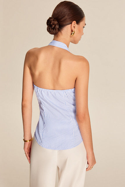 Louie Stripe Halter Top