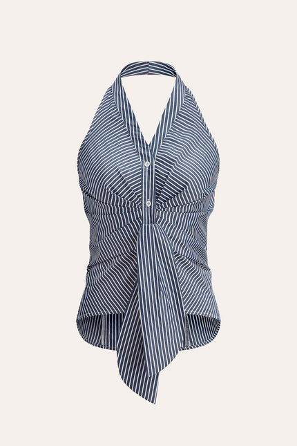 Louie Stripe Halter Top