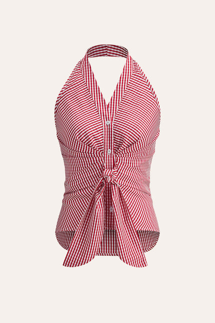 Louie Stripe Halter Top