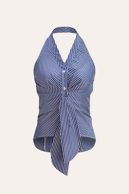 Louie Stripe Halter Top