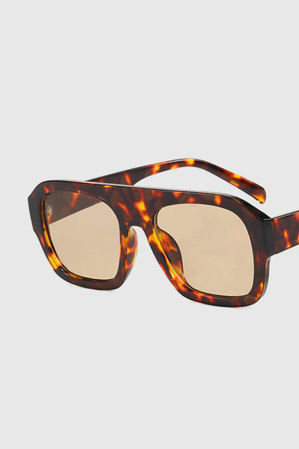 Skiathos Leopard Printed Square Sunglasses