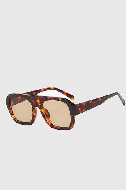 Skiathos Leopard Printed Square Sunglasses