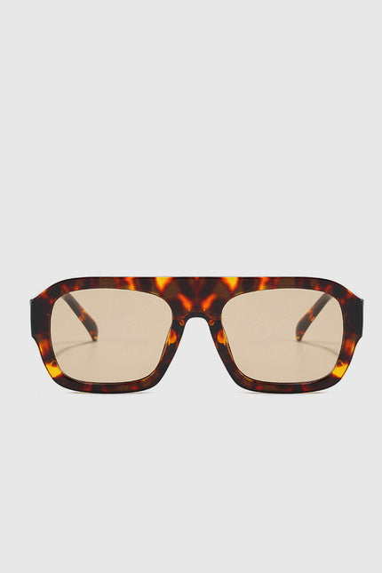 Skiathos Leopard Printed Square Sunglasses