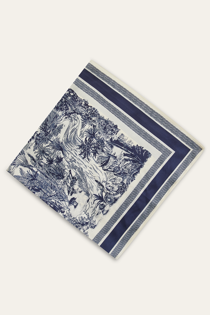 Mandy Landscape Print Square Scarf