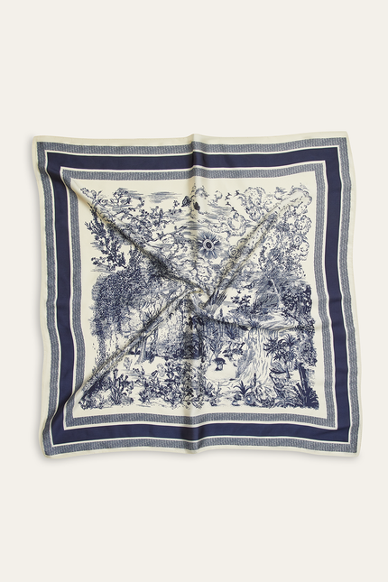 Mandy Landscape Print Square Scarf