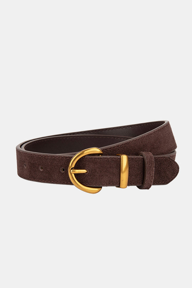 Napoli Suede Circle Buckle Belt