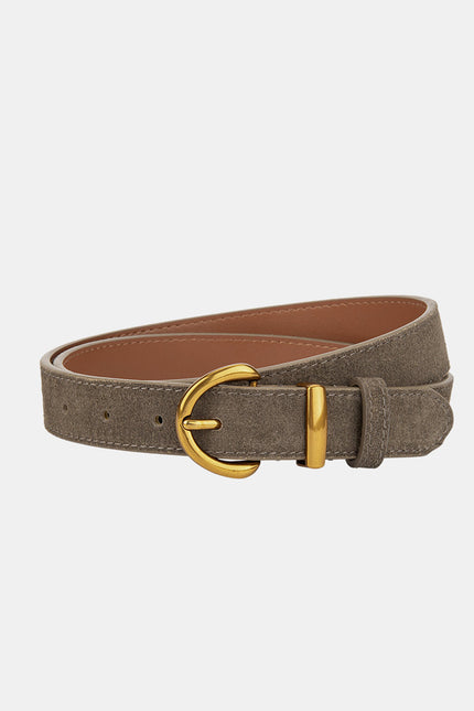 Napoli Suede Circle Buckle Belt