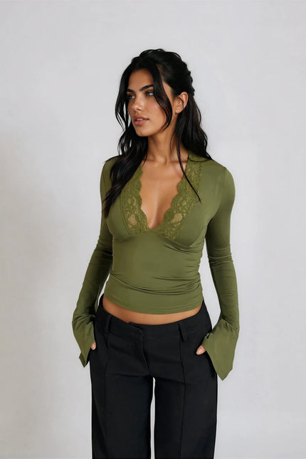 Chiara Lace Trim Top